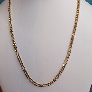 Figaro 14KGP Chain Necklace 20" Long Vintage